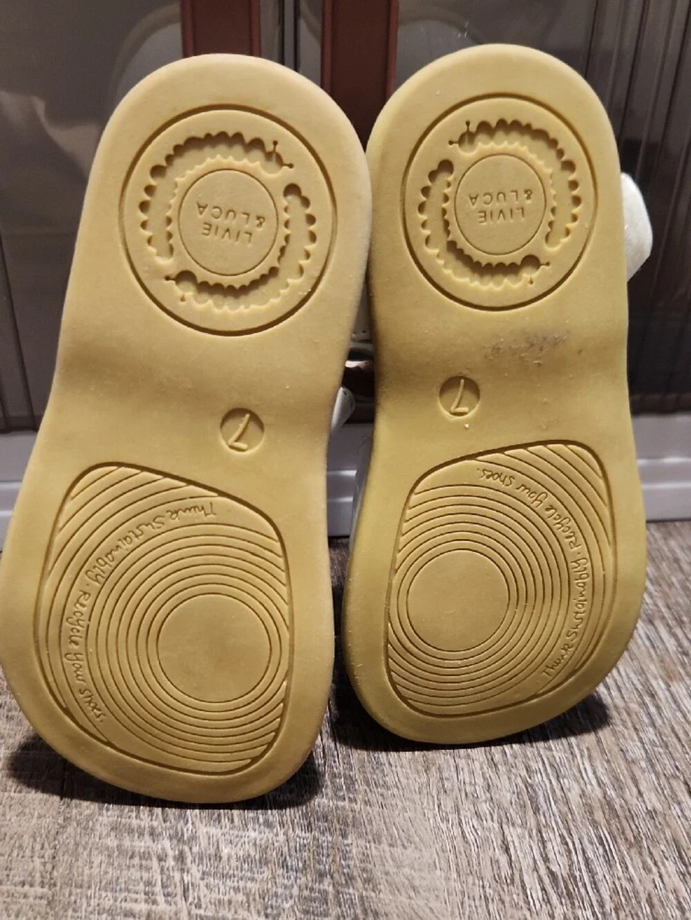 Livie & Luca Cream Girls Mary Jane Dress Shoes
